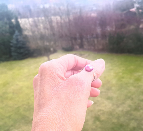 "Levitace 35" Prstýnek (perly, nerezová ocel) — foto 5