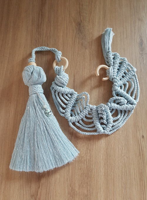 Macrame dekorativní střapec na závěs — foto 2
