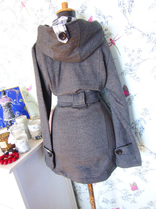 Kabátek chic grey s kapucí — foto 5
