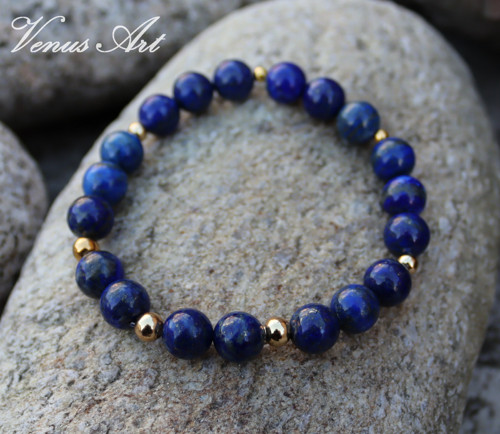 Náramek Lapis Lazuli nerez ocel — foto 5