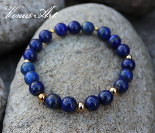 Náramek Lapis Lazuli nerez ocel — foto 2