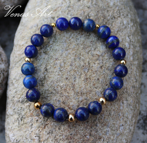 Náramek Lapis Lazuli nerez ocel — foto 3