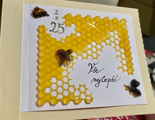 Přání s reliéfem -včeličky I — foto 3