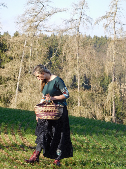 Meditace zelená -bavlněné,široké tričko — foto 3