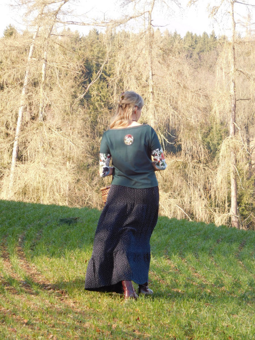 Meditace zelená -bavlněné,široké tričko — foto 2