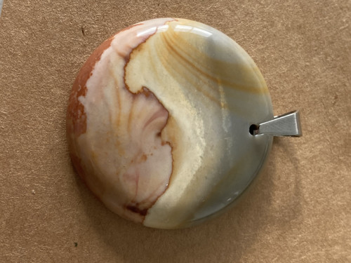 PEŘÍČKO-přívěsek polychrom jaspis TOP 3,8 Cm — foto 2