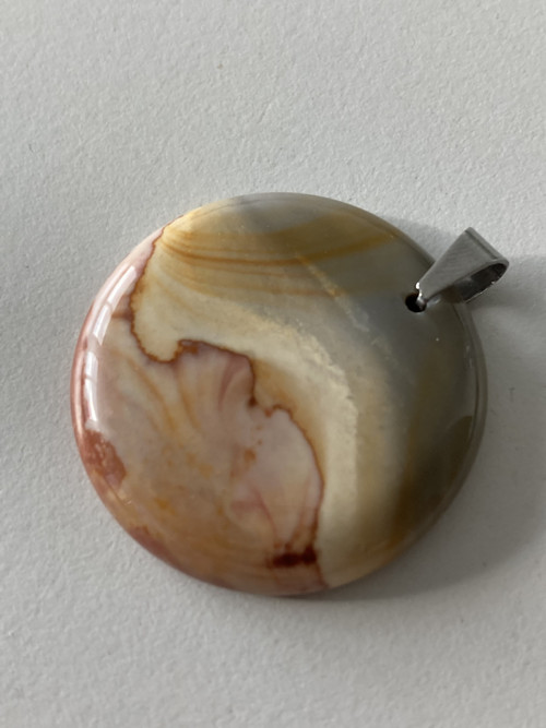 PEŘÍČKO-přívěsek polychrom jaspis TOP 3,8 Cm — foto 3