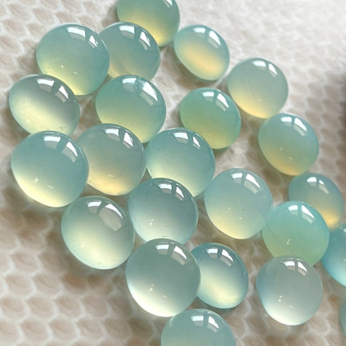 Chalcedon aqua kabošon kruh / 10mm — foto 4