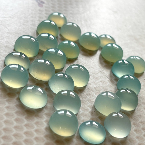 Chalcedon aqua kabošon kruh / 10mm — foto 2