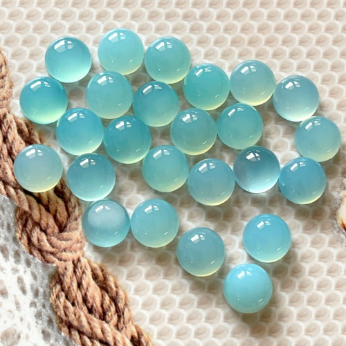 Chalcedon aqua kabošon kruh / 10mm — foto 2