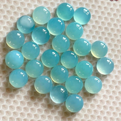 Chalcedon aqua kabošon kruh / 10mm — foto 3