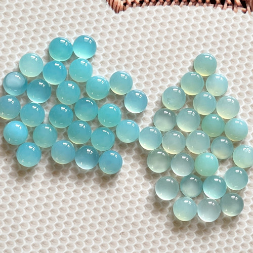 Chalcedon aqua kabošon kruh / 10mm — foto 4