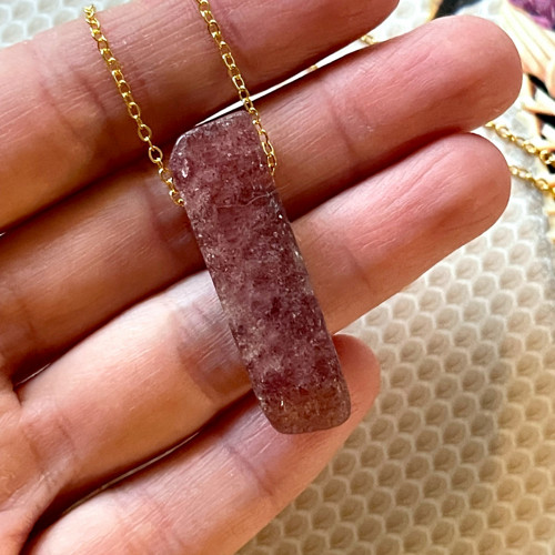 Náhrdelník s krystalem cherry quartz — foto 3