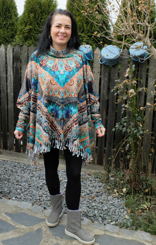 Boho / hippies oversize z tričkoviny/teplákoviny — foto 3