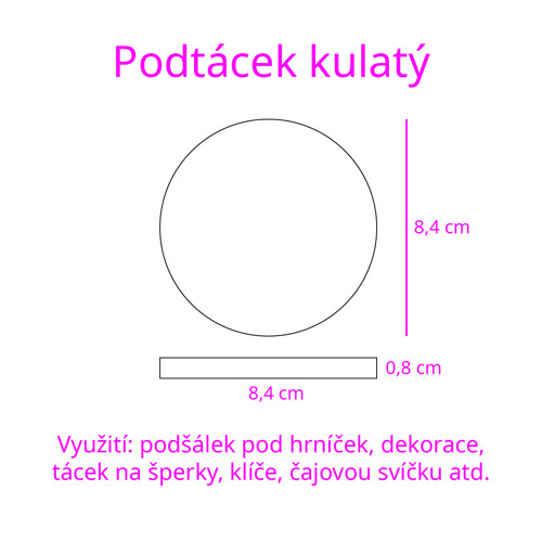 Podtácky kulaté - Pivoňky 2ks — foto 5