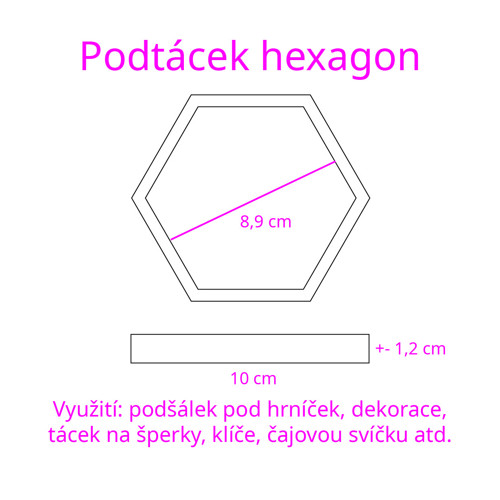 Podtácek hexagon - cákance — foto 6