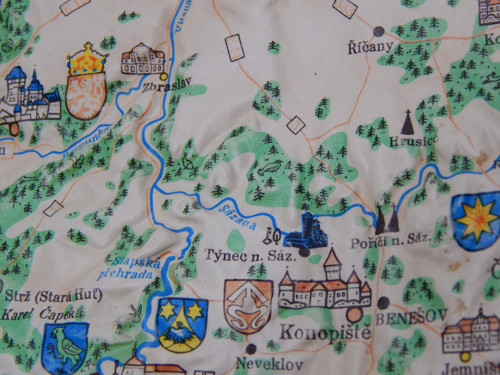 Plastická mapa Praha a okolí - 1968 — foto 5
