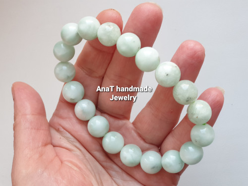 Náramek larimar 10.5 mm kuličky — foto 6