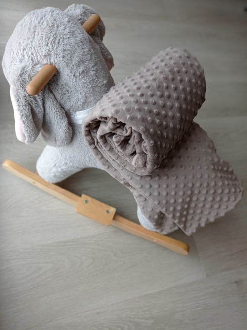 Dětská minky deka .. čokoládová — foto 3