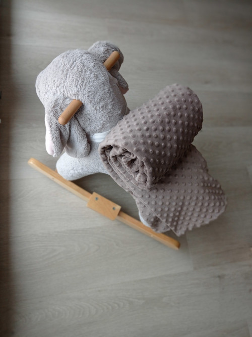Dětská minky deka .. čokoládová — foto 4