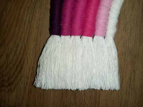 Macramé duha Ø 20 cm - Růžový most do nebe — foto 5