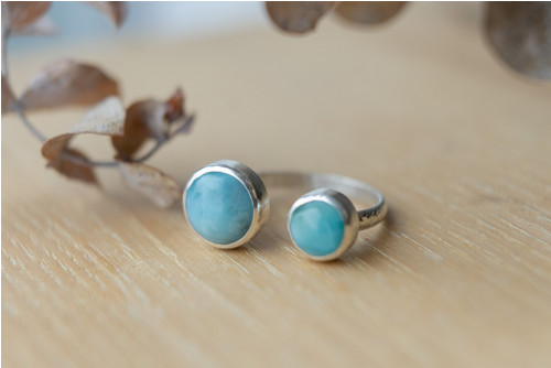 Prsten “Voda” - larimar, Ag 925/1000 — foto 3