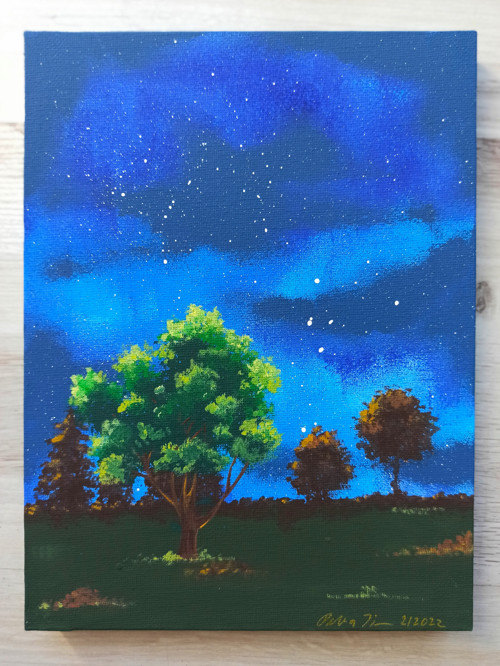 Když se setmí - akryl 18*24cm — foto 2