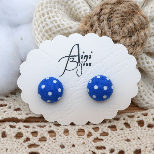 Buttonkové náušnice pecky Puntíky 10mm *na obj* — foto 2