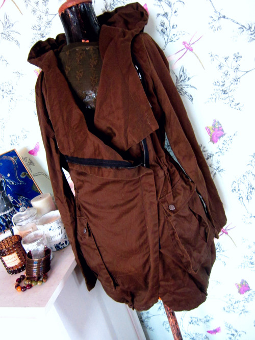 Parka jarní v čokoládové — foto 3