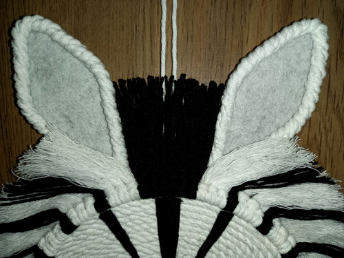 Macramé zvířátko Zebra Ø 33 cm. — foto 4