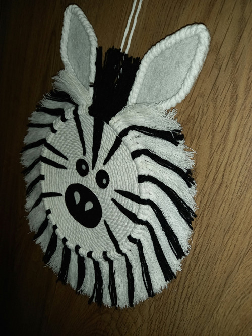 Macramé zvířátko Zebra Ø 33 cm. — foto 5