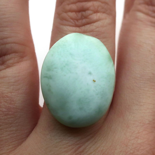 Kabošon kazový larimar ovál 23mm — foto 2