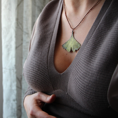 Pokovený list Ginkgo — foto 5