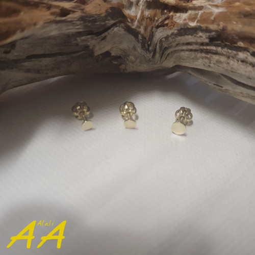 Zlaté naušnice - kolečko 4mm 1 kus — foto 2