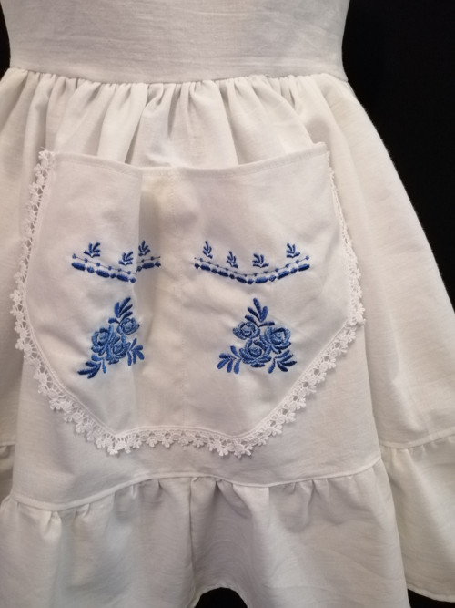 Zástěra, zástěrka bílá dámská — foto 3