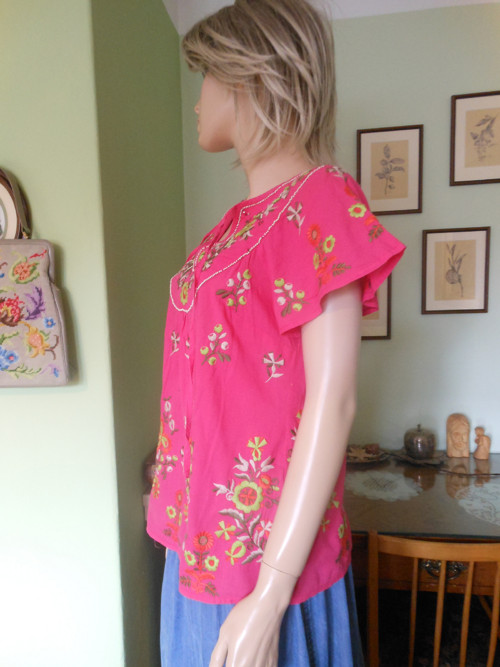 Celoplošně vyšívaná boho tunika, vel.S — foto 4