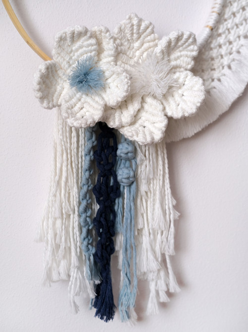 Macrame kruh květiny — foto 2