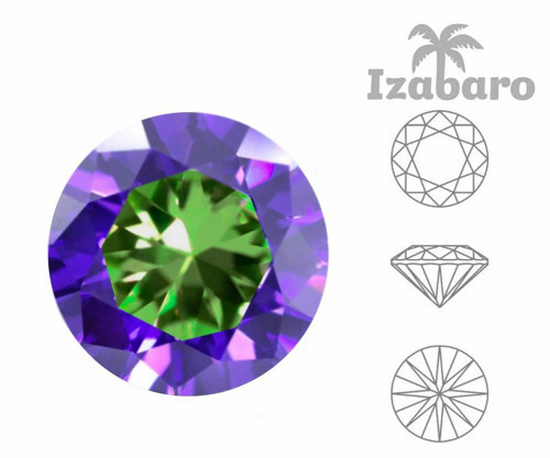 10ks Izabaro Crystal Vitrail Medium 001vm Round — foto 2
