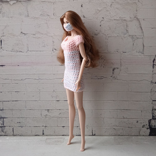 Oblečky pro Barbie, FR, Integrity - šaty, rouška — foto 3