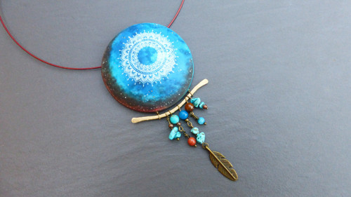 Přívěsek tyrkysová mandala — foto 2
