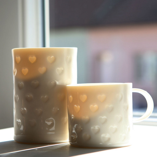 Srdcový prosvítavý - porcelán — foto 6