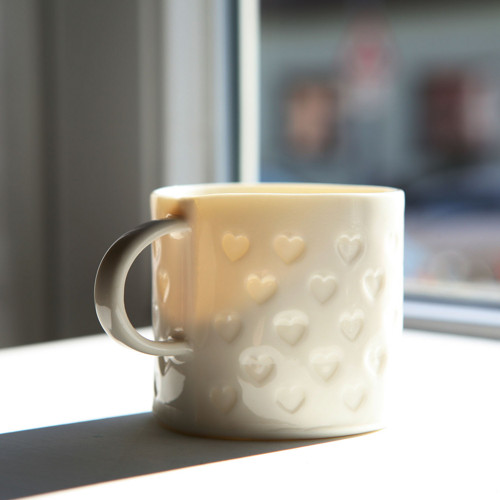Srdcový prosvítavý - porcelán — foto 3