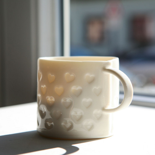 Srdcový prosvítavý - porcelán — foto 2