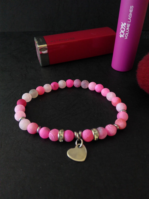 Náramek PINKY*achát*hematit — foto 4