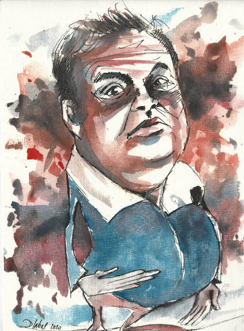 Jan Libíček / originální karikatura Dlabal — foto 3