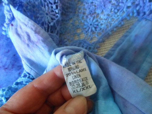 Italské lněné šaty, vel.XL — foto 5