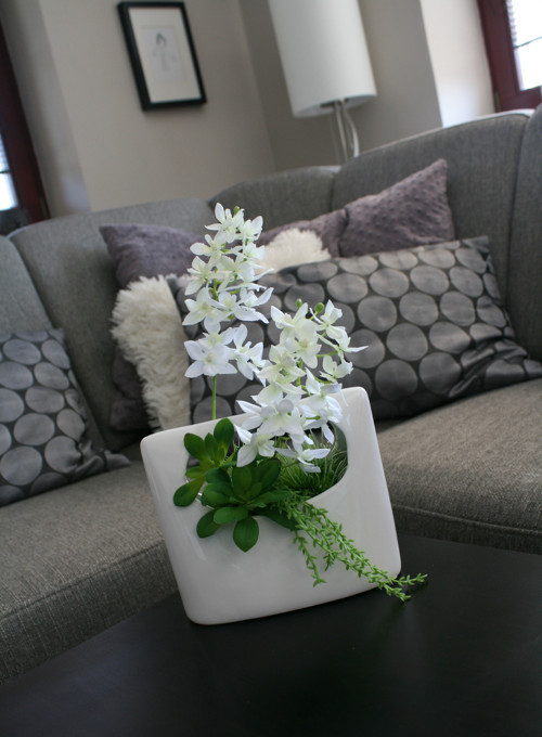 Keramická nádoba s miniorchidejemi — foto 3