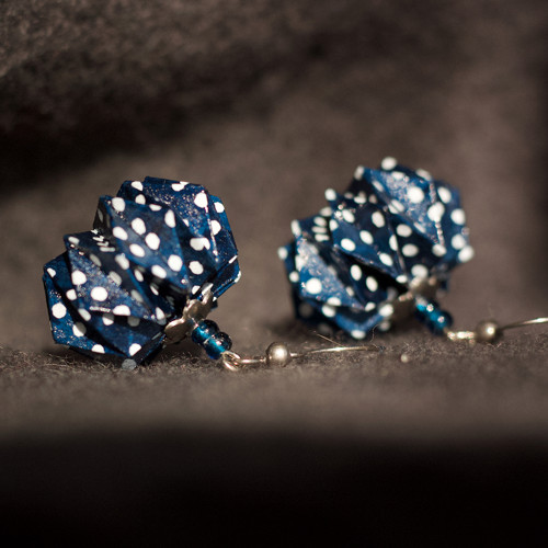 Origami náušnice – puntíkaté — foto 2