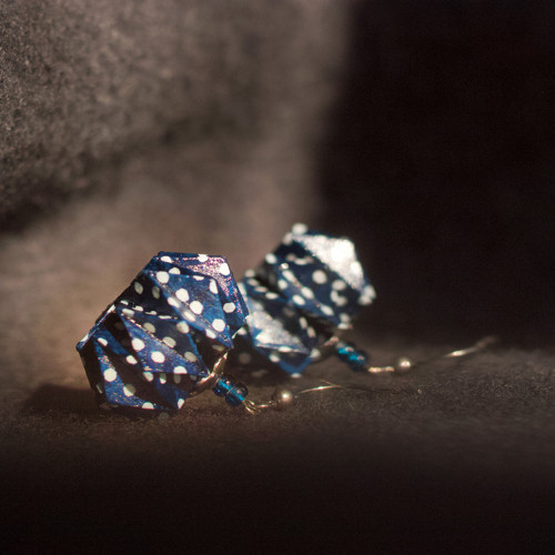 Origami náušnice – puntíkaté — foto 3