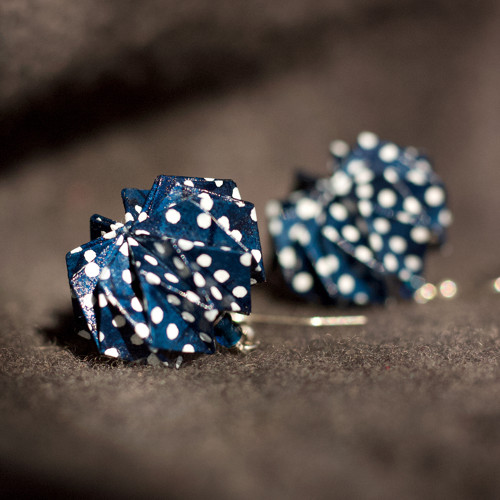 Origami náušnice – puntíkaté — foto 4